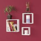 Kit 3 Nichos Quadrado Decorativo Mdf Branco Alta Qualidade