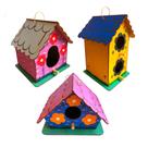 Kit 3 Ninho Casinhas Passarinho Ar Livre Pendurar Coloridas