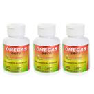 Kit 3 Óleo de Avestruz 60 cps 100% Natural Ômega 3 6 7 9 Suplemento Alimentar