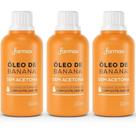 Kit 3 Óleo de Banana Farmax 100ml Diluente de Esmaltes Sem Acetona
