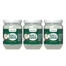 Kit 3 Óleo de Côco Virgem para Cabelo e Pele Rosto Tratamento Capilar Umectação 180g Soft Hair