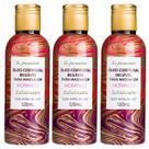 Kit 3 Óleo De Massagem Beijável Sensual Morango 120ml