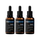 Kit 3 Óleo para Barba Hidratante Fortalecedor Amacia Human 30ml