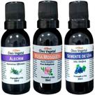Kit 3 Oleo Vegetal de Alecrim, Semente de Uva, Rosa Mosqueta