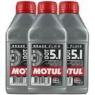 Kit 3 Óleos Fluído de Freio e Embreagem Motul Brake Fluid Dot 5.1 Sintético 500ml
