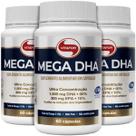 Kit 3 Omega 3 DHA Vitafor Mega DHA 1500mg de DHA 60 Cápsulas