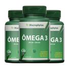 Kit 3 Ômega 3 Óleo de Peixe 540mg EPA 360mg DHA Livre Metais Pesados 120 Cápsulas Macrophytus