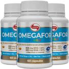 Kit 3 Omegafor Family Omega 3 Vitafor Com 60 Cápsulas Cada