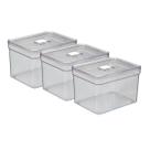 Kit 3 Organizador Armário Geladeira 3,8L Multiuso Sem Cheiro Kit 3 Organizador Armário Geladeira 3,8L Multiuso Sem Cheiro