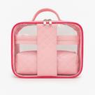 Kit 3 Organizador de Maquiagem Necessaire Feminina Bolsa para cosméticos Estojo Rosa