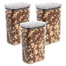 Kit 3 Organizador Pote Hermetico Block 2,3l Alimentos Empilhável