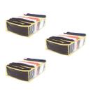 Kit 3 Organizadora De Gaveta Colmeia Transparente Amarelo