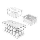 Kit 3 Organizadores 2,2 Litros Com Tampa Mantimentos Ovos Geladeira Clear Fresh - Ou