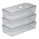 Kit 3 Organizadores 3,6l Tampa Porta Ovos Capacidade 21un Multiuso