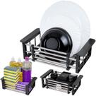 Kit 3 Organizadores Ajustavel Abre e Fecha Multiuso Pratico Inox Metal Kit 3 Organizadores Ajustavel Abre e Fecha Multiuso Pratico Inox Metal