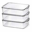 Kit 3 Organizadores Com Tampa Para Geladeira Armario Organizar Casa Decoração Cozinha Pote Estilo Hermético