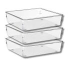 Kit 3 Organizadores Gaveta Modular 4 Porta Talheres Multiuso Kit 3 Organizadores Gaveta Modular 4 Porta Talheres Multiuso