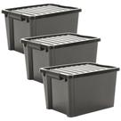 Kit 3 Organizadores Life Box 70 Lt Preto
