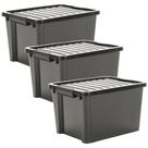 Kit 3 organizadores life box 70 ltpreto