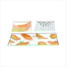 Kit 3 Ornamentos Pratos Em Vidro Papaya Quadrado E Retangular Kit 3 Ornamentos Pratos Em Vidro Papaya Quadrado E Retangular