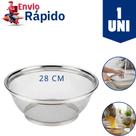 Kit 3 ou Unitario Escorredor Inox Cesta 22cm 25cm 28cm Multiuso Cozinha