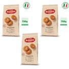 Kit 3 pacotes biscoito amanteigado italiano bonomi frollini fiori 750g tradicional e importado