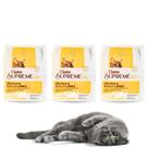 Kit 3 Pacotes Da Ração Quatree Supreme Para Gatos Castrados Frango e Batata Doce 1Kg