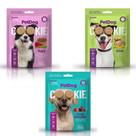 Kit 3 Pacotes De Biscoitos Petdog Cookies para Cães 250g