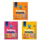 Kit 3 Pacotes De Biscoitos Petdog Crock paraCães250g