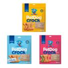 Kit 3 Pacotes De Biscoitos Petdog Crock paraCães250g