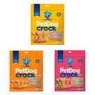 Kit 3 Pacotes De Biscoitos Petdog Crock paraCães250g