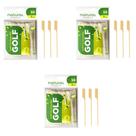 Kit 3 Pacotes de Espeto de bambu Golf 9cm Natural com 50 unidades Ideal para lanches e Petiscos
