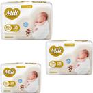 Kit 3 pacotes de Fraldas Rn Mili Love&Care Premium