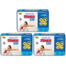 KIT 3 Pacotes Fralda Turma da Mônica Jumbo RN/P/M/G/XG/XXG