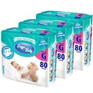 Kit 3 Pacotes Fraldas Descartavel Infantil Enzzo Baby Tamanho G - 80 Unidades Total 240 Unidades