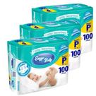 Kit 3 Pacotes Fraldas Descartavel Infantil Enzzo Baby Tamanho P - 100 Unidades Total 300 Unidades