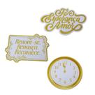 Kit 3 Painéis Réveillon Decoração Elegante de Ano Novo