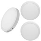 Kit 3 Painel de Led Redondo Sobrepor 12W Bivolt Taschibra