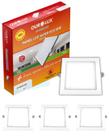 Kit 3 Painel Led Embutir 18w Bivolt 6500k Quadrado Ourolux