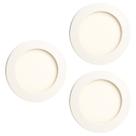 Kit 3 Painel LED Luminaria 12W Redondo Embutir Luz Neutra 4000K Bivolt - Baixo Consumo e Excelente Acabamento