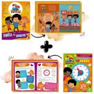 Kit 3 Palavrinhas Descobrindo as Horas + Quebra-Cabeça Hora de Brincar Aprendizado Infantil