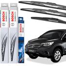 Kit 3 Palhetas Dianteiras e Traseira Bosch CRV 2007 a 2013