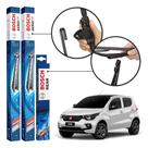 Kit 3 Palhetas Dianteiras + Traseira Original Bosch Fiat Mobi 2016 a 2020