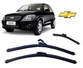 Kit 3 Palhetas Limpador de Parabrisa Dianteiro + Traseiro Chevrolet Celta ano 2014 em Diante