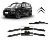 Kit 3 Palhetas Limpador de Parabrisa Dianteiro + Traseiro Citroen Aircross 2011 em Diante