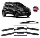 Kit 3 Palhetas Limpador De Parabrisa Dianteiro + Traseiro Fiat Mobi 2019 2020 2021 2022 2023