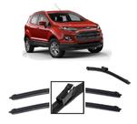 Kit 3 Palhetas Limpador de Parabrisa Dianteiro + Traseiro Ford Ecosport ano 2013 2014 2015 2016