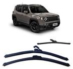 Kit 3 Palhetas Limpador de Parabrisa Dianteiro + Traseiro Jeep Renegade ano 2016 em Diante