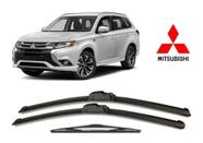 Kit 3 Palhetas Limpador de Parabrisa Dianteiro + Traseiro Mitsubishi Outlander 2015 em Diante