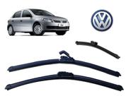 Kit 3 Palhetas Limpador de Parabrisa Dianteiro + Traseiro Volkswagen Gol G5